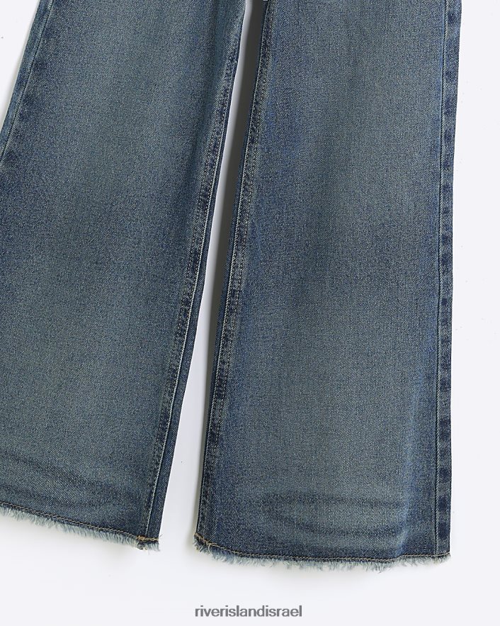 לבוש River Island ג'ינס רגליים רחבות כְּחוֹל בנות BDZ4086083
