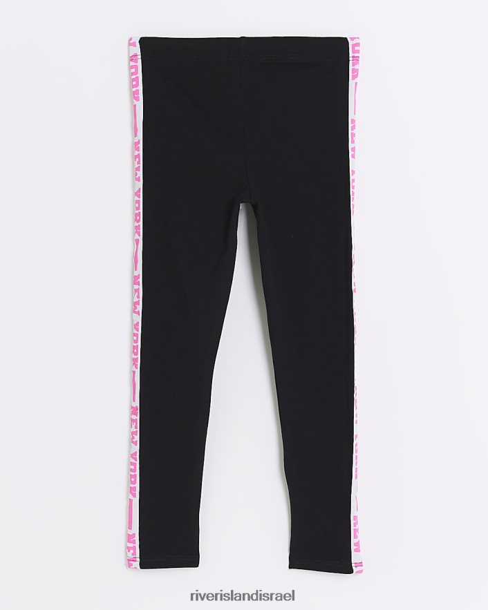 לבוש River Island חותלות ניו יורק טייפ שָׁחוֹר בנות BDZ4086097