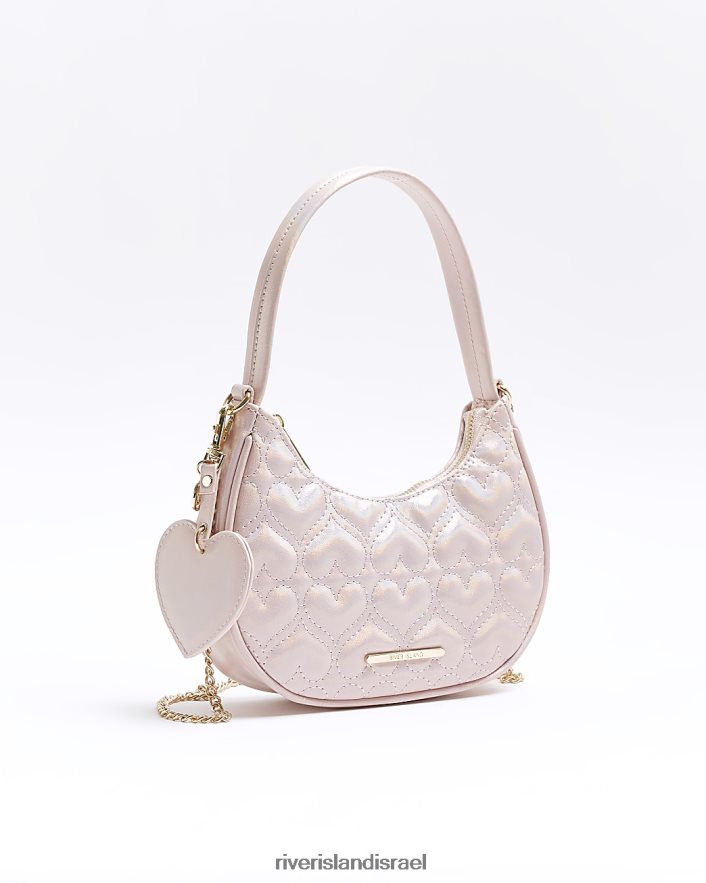 אביזרים River Island תיק כתף סקופ מרופד לב וָרוֹד בנות BDZ4086108