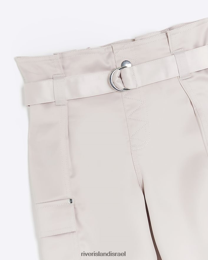 לבוש River Island מכנסי מטען חגורת סאטן וָרוֹד בנות BDZ4086112