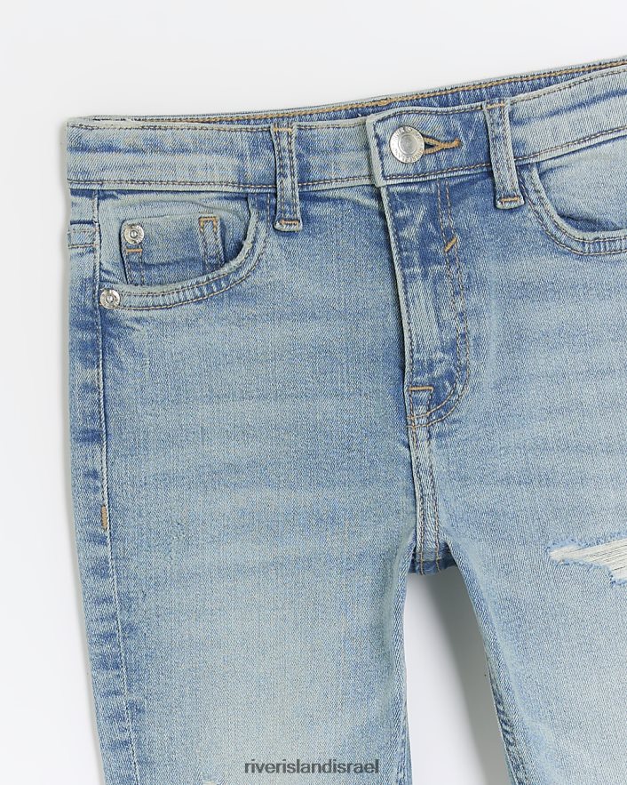 לבוש River Island ג'ינס עם קרעים מתלקחים כְּחוֹל בנות BDZ4086113