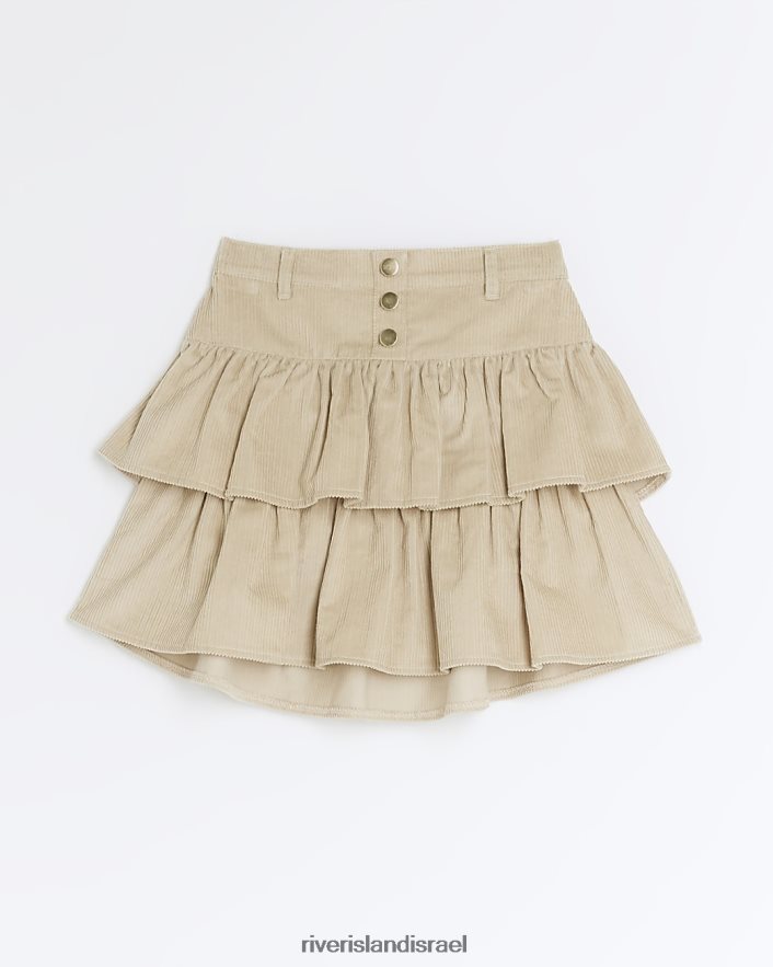 לבוש River Island חצאית מכפלת מדורגת אֶבֶן בנות BDZ4086130