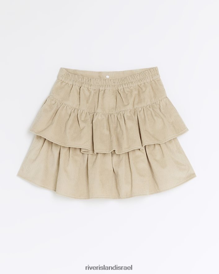 לבוש River Island חצאית מכפלת מדורגת אֶבֶן בנות BDZ4086130