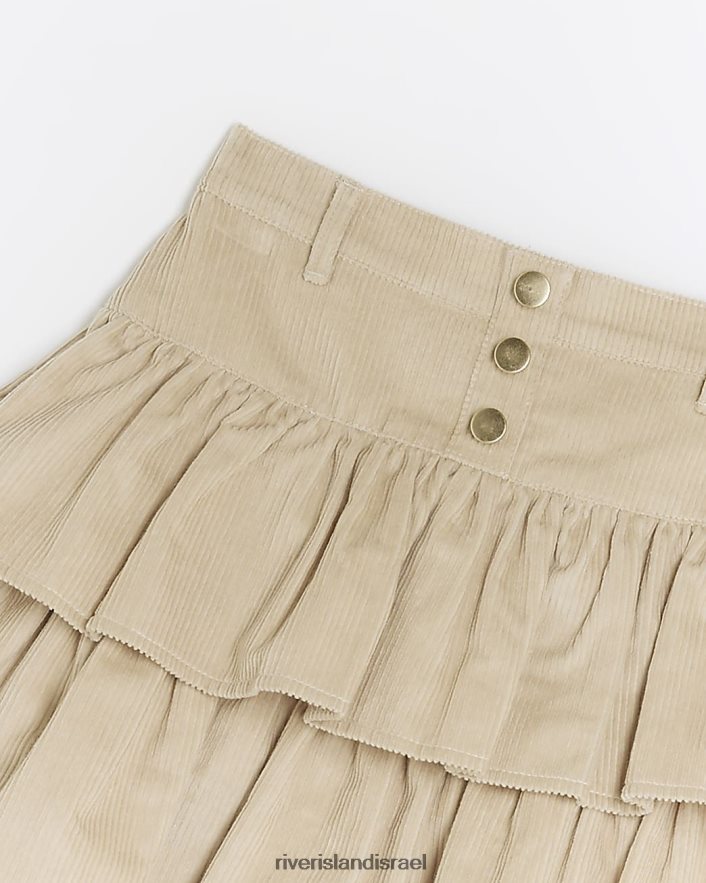 לבוש River Island חצאית מכפלת מדורגת אֶבֶן בנות BDZ4086130