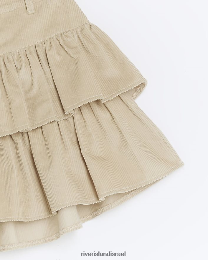 לבוש River Island חצאית מכפלת מדורגת אֶבֶן בנות BDZ4086130