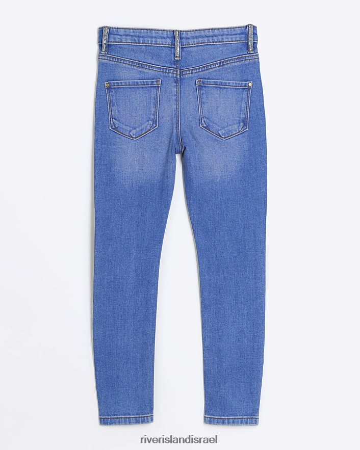 לבוש River Island ג'ינס סקיני מעוטר כְּחוֹל בנות BDZ4086165