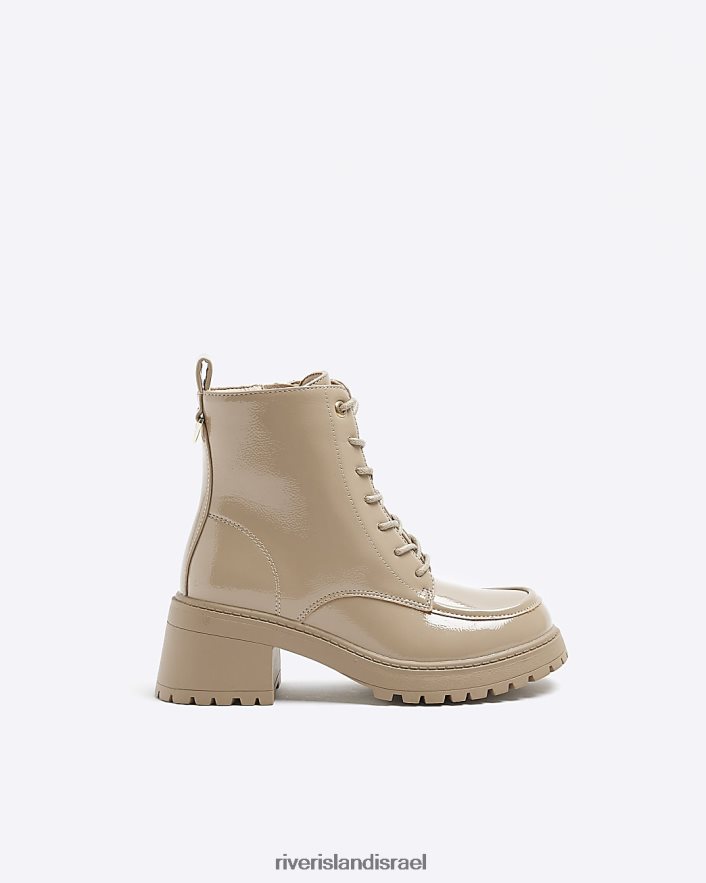 הַנעָלָה River Island מגפי פטנט קרם בנות BDZ4086198