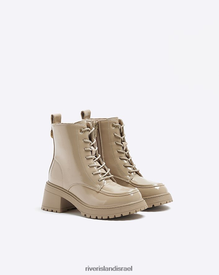 הַנעָלָה River Island מגפי פטנט קרם בנות BDZ4086198