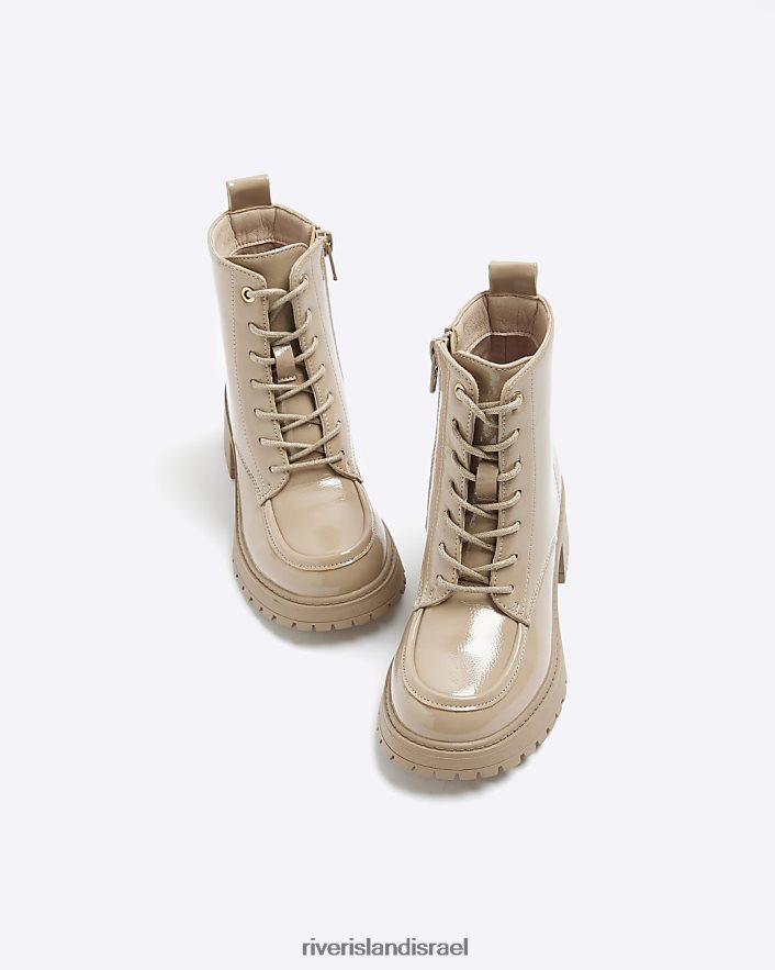 הַנעָלָה River Island מגפי פטנט קרם בנות BDZ4086198