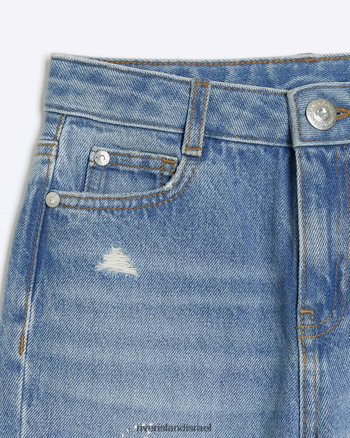 לבוש River Island ג'ינס אמא מעוטר גרפיטי כְּחוֹל בנות BDZ4086224