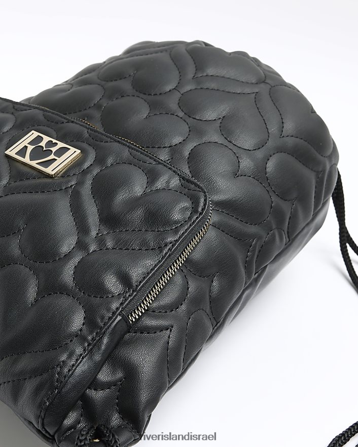 אביזרים River Island שקית שרוך מרופד לב שָׁחוֹר בנות BDZ4086250