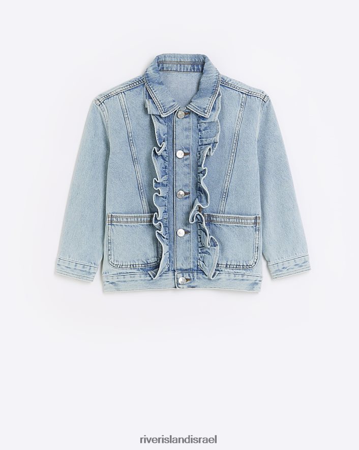 לבוש River Island ג'קט ג'ינס סלסול כְּחוֹל בנות BDZ4086336