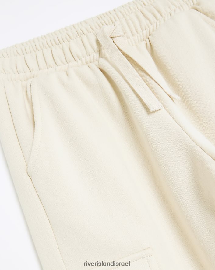 לבוש River Island מכנסי מטען ג'רזי בז' בנות BDZ4086344