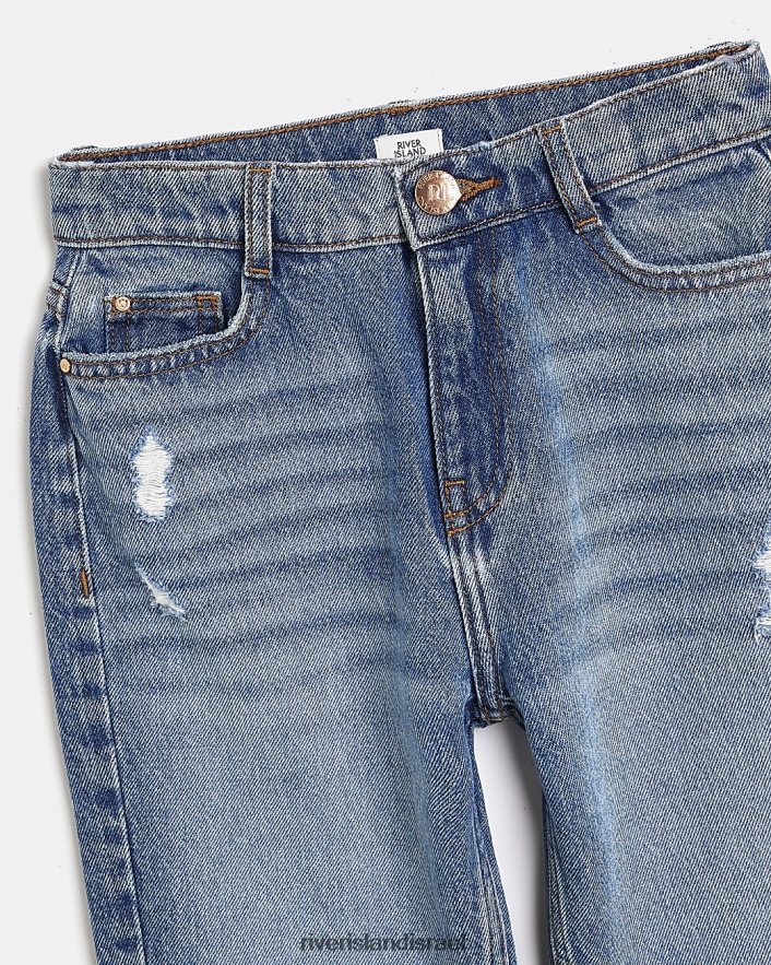 לבוש River Island ג'ינס אמא קרוע כְּחוֹל בנות BDZ4086361