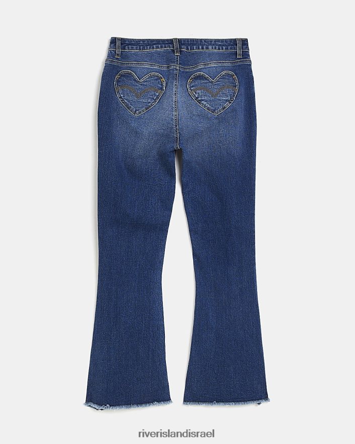 לבוש River Island ג'ינס מתרחב בכיס לב כְּחוֹל בנות BDZ4086379