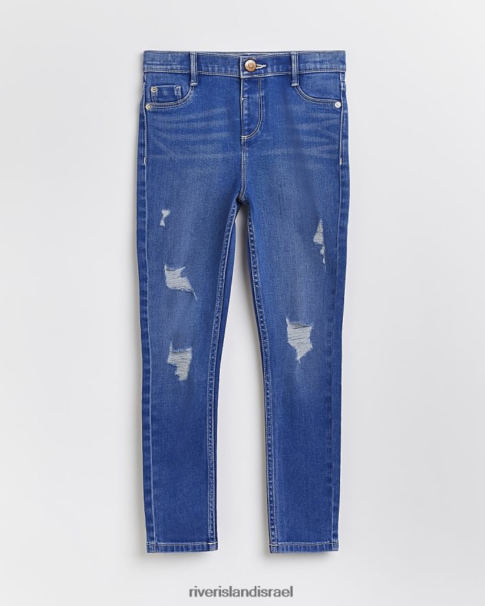 לבוש River Island ג'ינס סקיני ג'ינס קרע מוללי כְּחוֹל בנות BDZ4086388