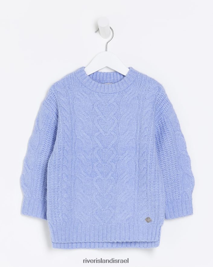 לבוש River Island מגשר לסרוג כבלים כְּחוֹל בנות BDZ4086578