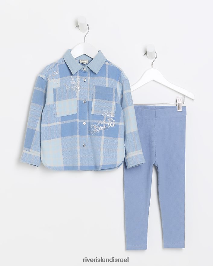 לבוש River Island מ"ג תלבושת חולצה כְּחוֹל בנות BDZ4086584
