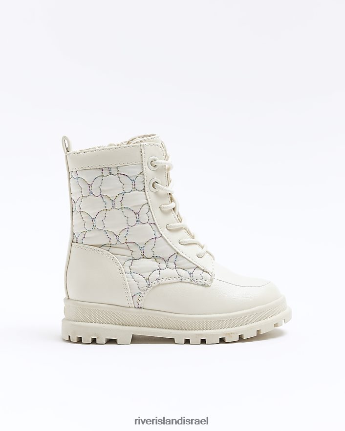 הַנעָלָה River Island מגפי פרפר מ"ג קרם בנות BDZ4086626