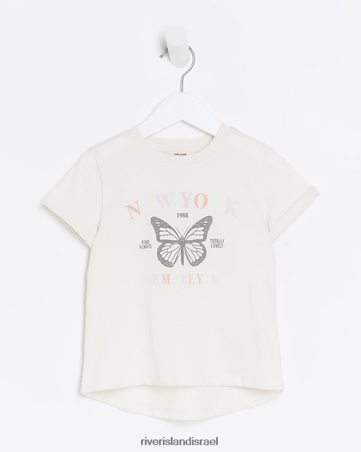 לבוש River Island חולצת פרפר מ"ג אקרו בנות BDZ4086637