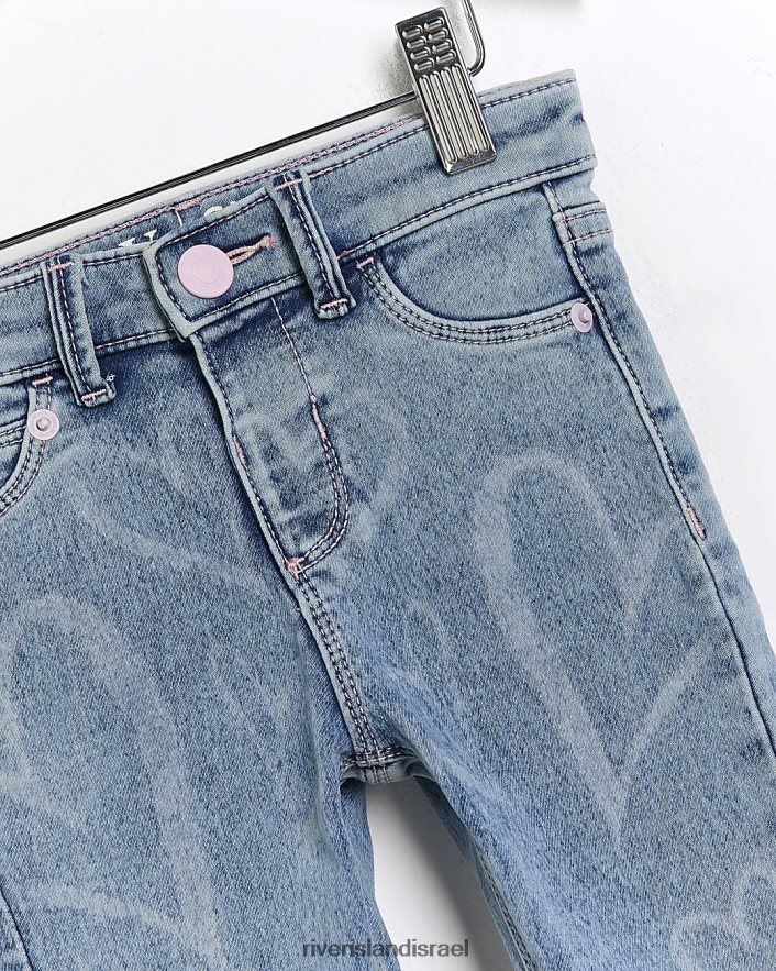 לבוש River Island ג'ינס סקיני גרפי מג' לב דֵנִים בנות BDZ4086704