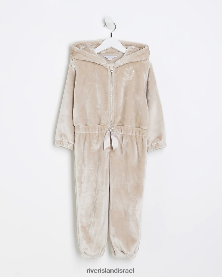 לבוש River Island סלעית סלעית קפוצ'ון מ"ג דוב בז' בנות BDZ4086730