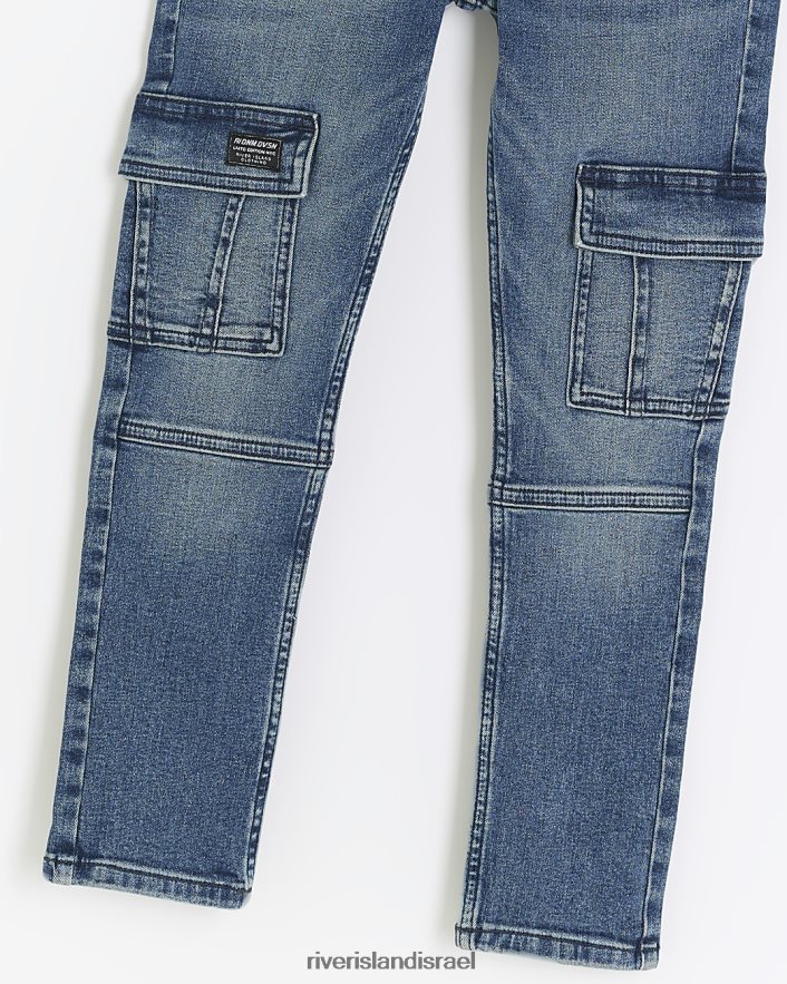 לבוש River Island ג'ינס סקיני קרגו מכובס כְּחוֹל בנים BDZ4086774