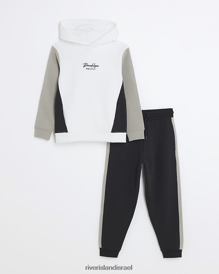 לבוש River Island סט קפוצ'ון וג'וגרים אפור בנים BDZ4086780