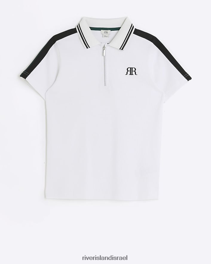 לבוש River Island ב פולו מודבק לבן בנים BDZ4086794
