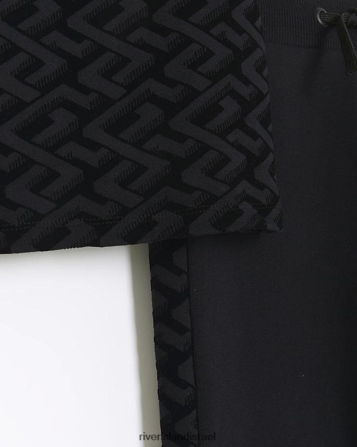 לבוש River Island ערכת פולו וג'וגרס נהירה שָׁחוֹר בנים BDZ4086809