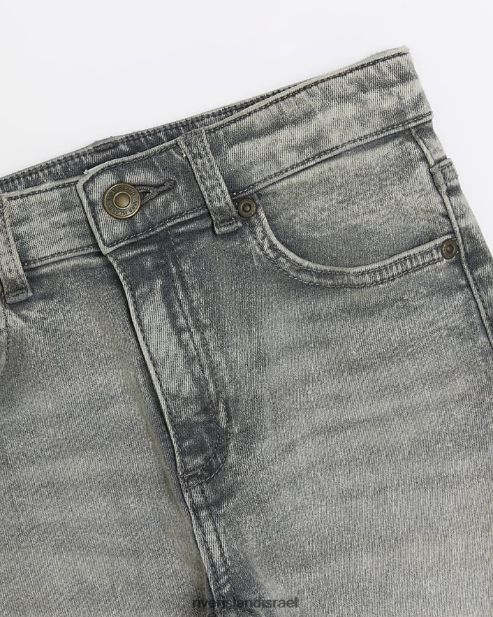 לבוש River Island ג'ינס סקיני דהוי אפור בנים BDZ4086824