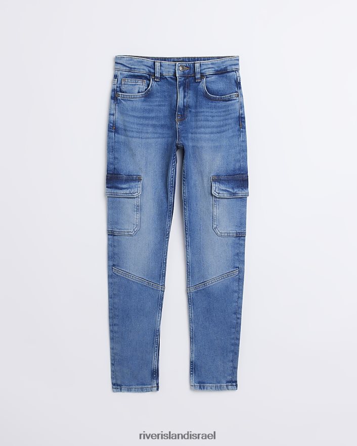 לבוש River Island ג'ינס סקיני ג'ינס עם כיס מטען ג'ינס כְּחוֹל בנים BDZ4086920