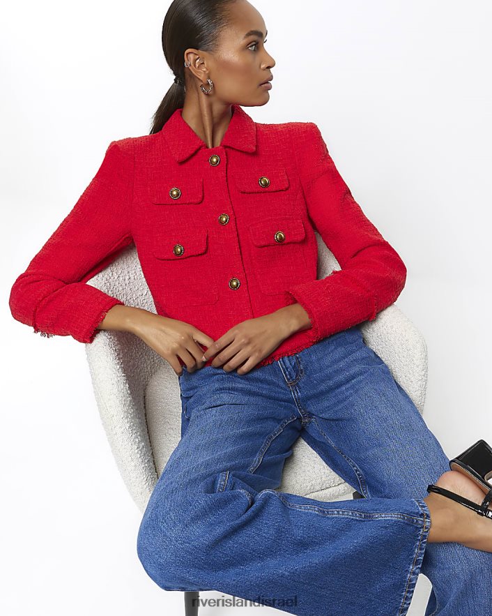 לבוש River Island מכנסי ג'ינס רגועים עם מותניים גבוהים כְּחוֹל נשים BDZ4086