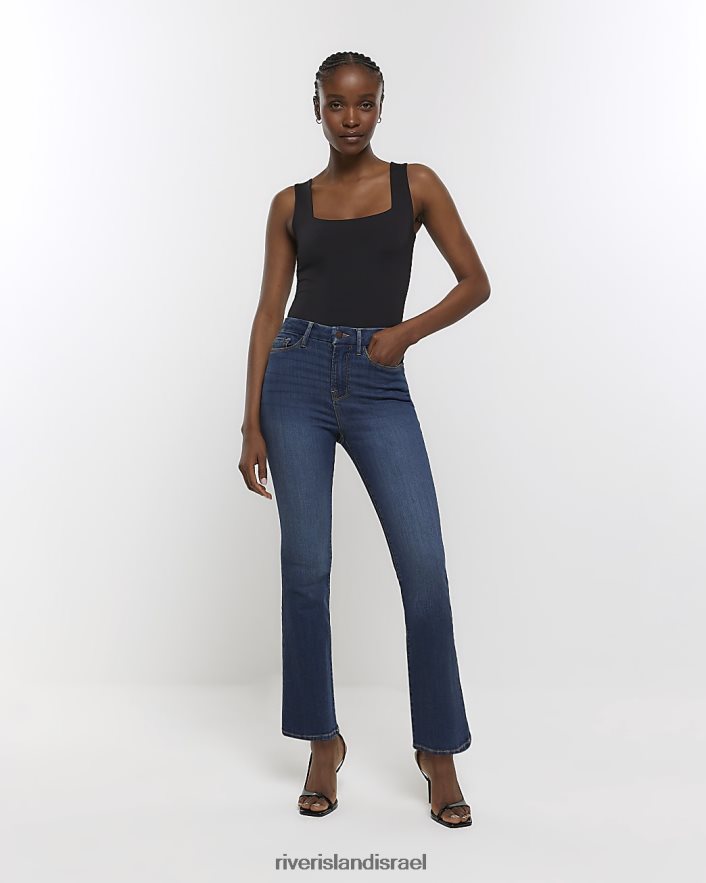 לבוש River Island ג'ינס בגזרת מותן גבוהה כְּחוֹל נשים BDZ408760