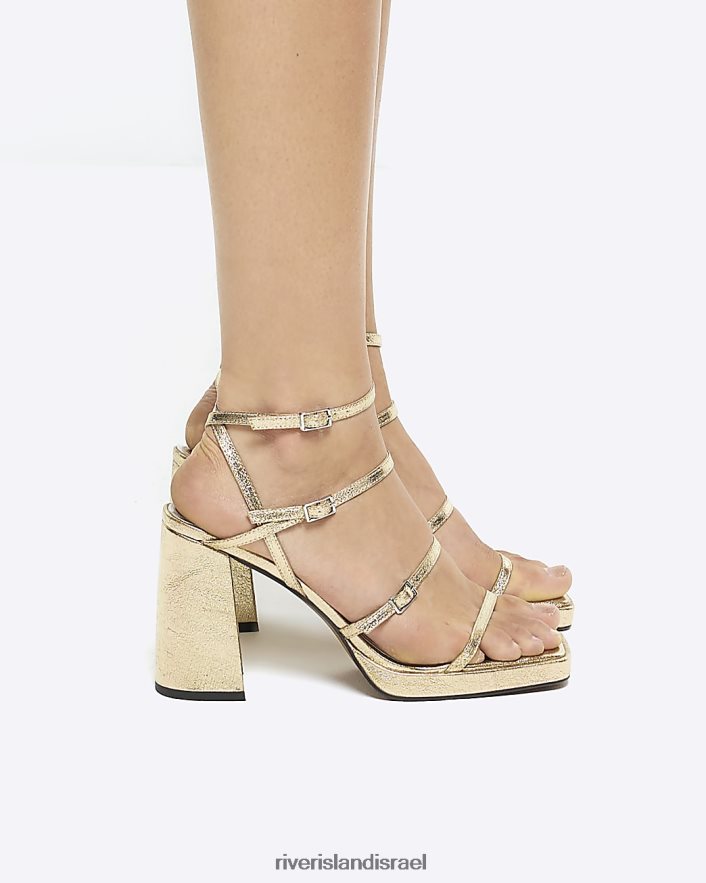 הַנעָלָה River Island סנדלי פלטפורמה עם אבזם זהב נשים BDZ408803