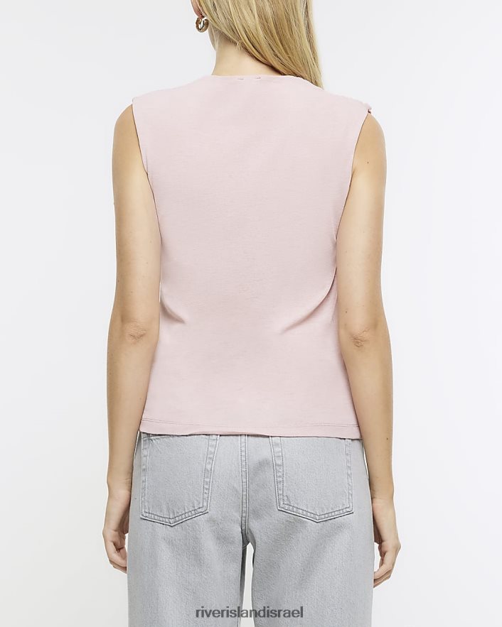 לבוש River Island חלק עליון ללא שרוולים וָרוֹד נשים BDZ408812