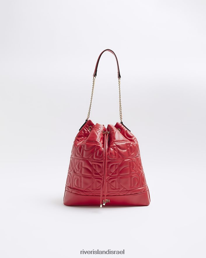 אביזרים River Island תיק כתף שרוך מרופד אָדוֹם נשים BDZ408830