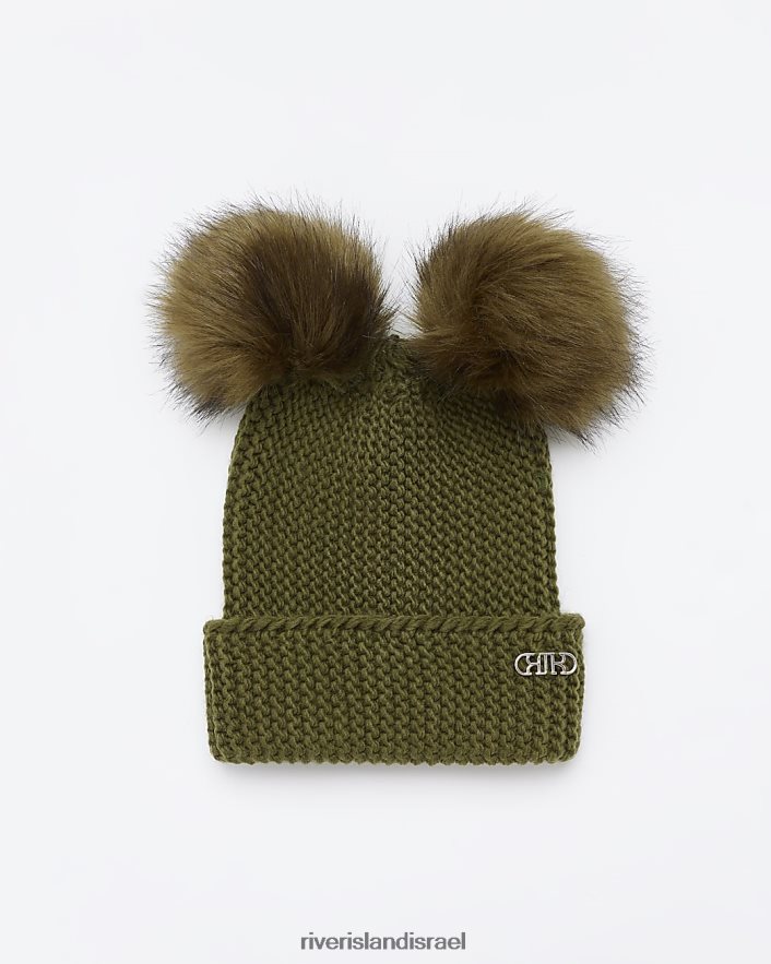 אביזרים River Island כפת פונפון כפולה חָקִי נשים BDZ408867