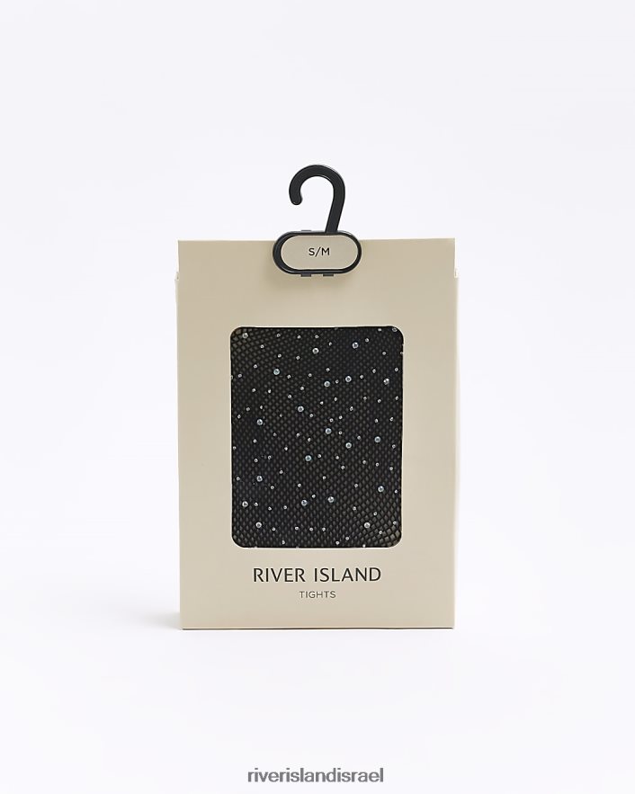 אביזרים River Island טייץ רשת דייג'נט שָׁחוֹר נשים BDZ408876