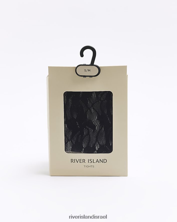 אביזרים River Island טייץ תחרה שָׁחוֹר נשים BDZ408877