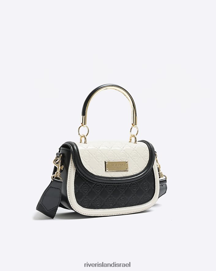 אביזרים River Island תיק מיני קרוס גוף מובלט שָׁחוֹר נשים BDZ408894