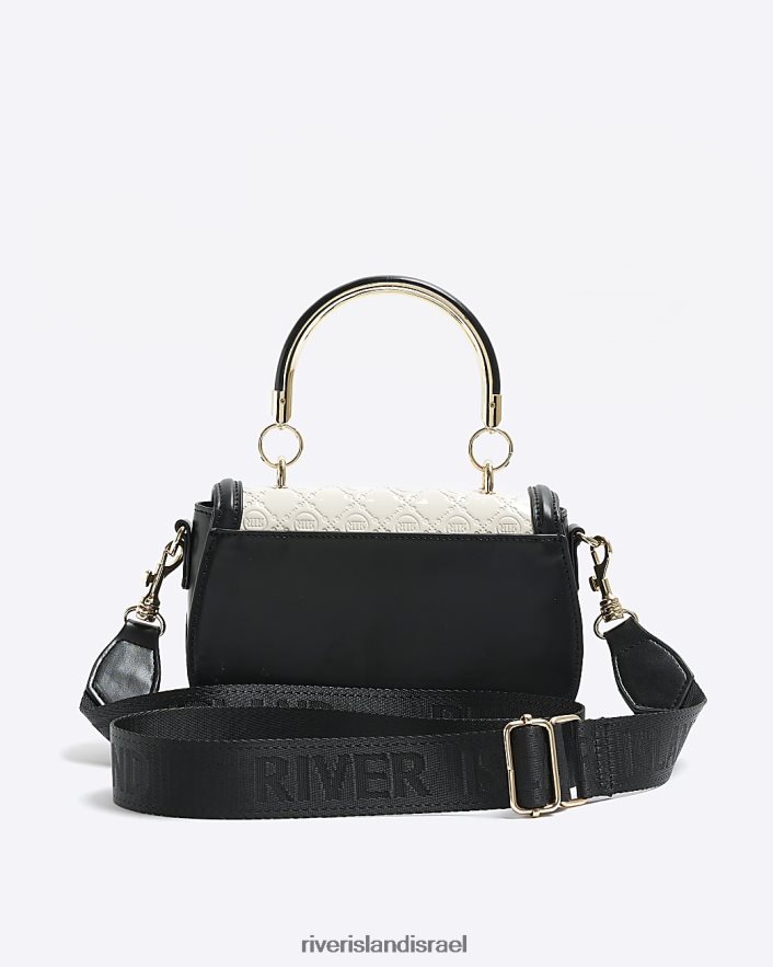 אביזרים River Island תיק מיני קרוס גוף מובלט שָׁחוֹר נשים BDZ408894