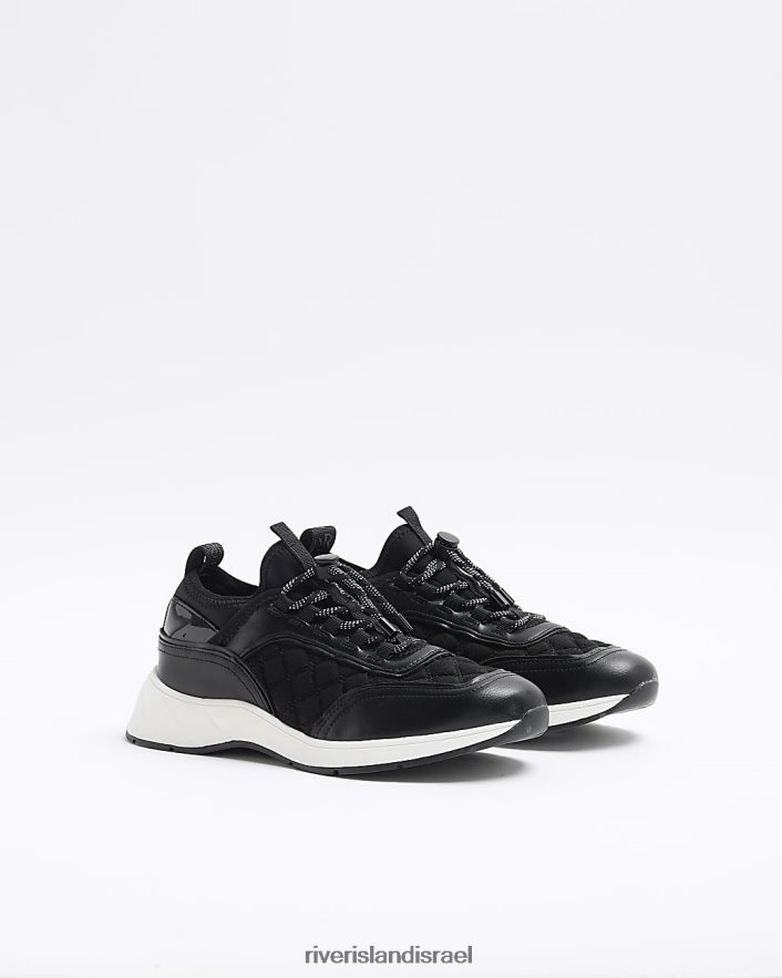 הַנעָלָה River Island להחליק מאמנים שָׁחוֹר נשים BDZ408902