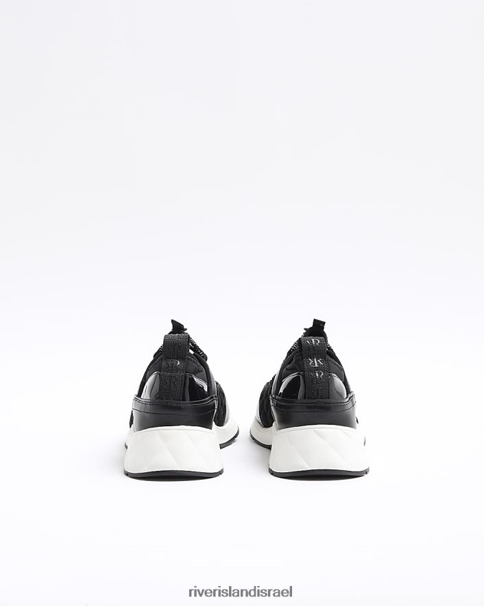 הַנעָלָה River Island להחליק מאמנים שָׁחוֹר נשים BDZ408902