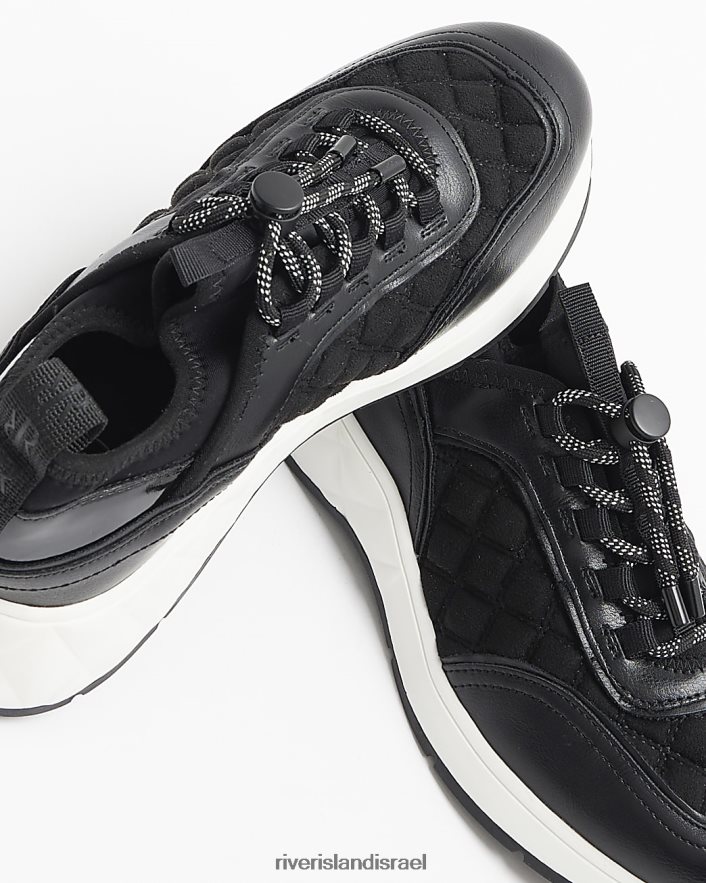 הַנעָלָה River Island להחליק מאמנים שָׁחוֹר נשים BDZ408902