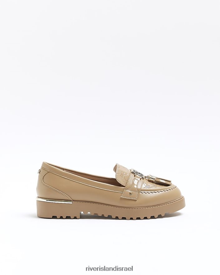 הַנעָלָה River Island נעלי בולטות בגזרה רחבה בז' נשים BDZ408904