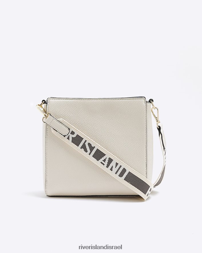 אביזרים River Island תיק צולב גוף שליח מנעול קרם נשים BDZ408908