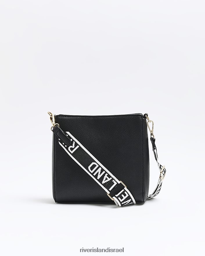 אביזרים River Island תיק שליח עם נעילה קדמית שָׁחוֹר נשים BDZ408909