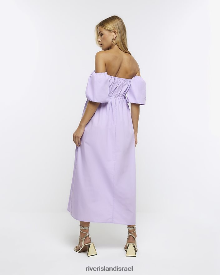 לבוש River Island שמלת מידי ברדו מרופטת סָגוֹל נשים BDZ408918