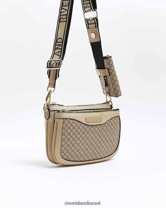 אביזרים River Island תיק וארנק מונוגרמי מונוגרמי בז' נשים BDZ408937